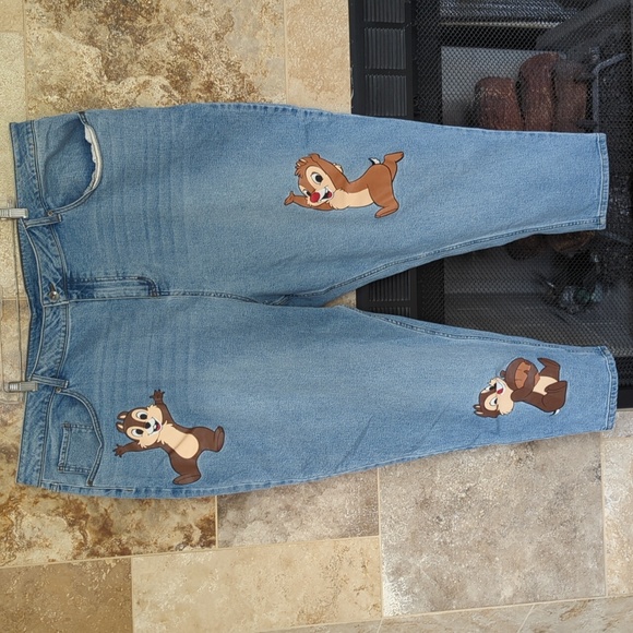Disney Denim - Size 28 Disney Chipmunks and Acorn Jeans